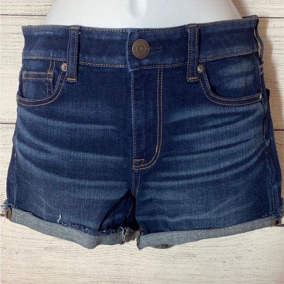 American Eagle Outfitters Hi Rise Shortie Jean Shorts Size 4 - Picture 3 of 5